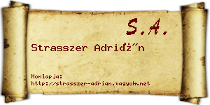 Strasszer Adrián névjegykártya